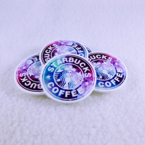 Set of 2 - Planar Resin - Coffee Logo - SBUX - Galaxy - Dark