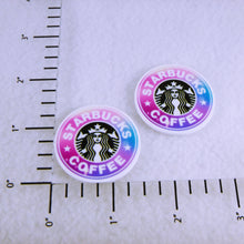 Load image into Gallery viewer, Set of 2 - Planar Resin - Coffee Logo - SBUX - Galaxy - Light
