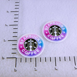 Set of 2 - Planar Resin - Coffee Logo - SBUX - Galaxy - Light