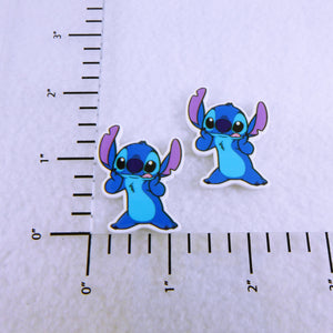 Set of 2 - Planar Resin - Stitch - Tongue out