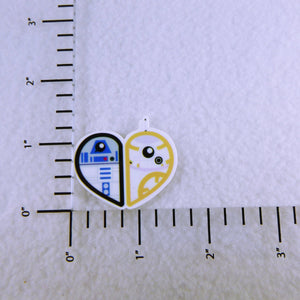 Set of 2 - Planar Resin - SW - Droids - BB8 - R2D2 - Heart