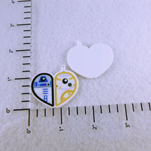 Load image into Gallery viewer, Set of 2 - Planar Resin - SW - Droids - BB8 - R2D2 - Heart
