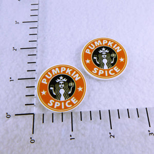 Set of 2 - Planar Resin - Coffee Logo - SBUX - Pumpkin Spice