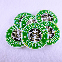 Load image into Gallery viewer, Set of 2 - Planar Resin - Coffee Logo - SBUX - Green with Words
