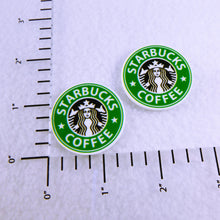 Load image into Gallery viewer, Set of 2 - Planar Resin - Coffee Logo - SBUX - Green with Words

