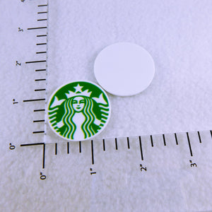 Set of 2 - Planar Resin - Coffee Logo - SBUX - No words