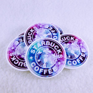 Set of 2 - Planar Resin - Coffee Logo - SBUX - Galaxy - Dark