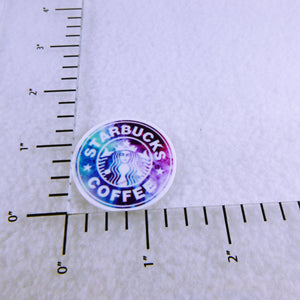 Set of 2 - Planar Resin - Coffee Logo - SBUX - Galaxy - Dark