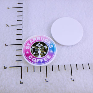 Set of 2 - Planar Resin - Coffee Logo - SBUX - Galaxy - Light