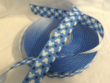 Load image into Gallery viewer, Ribbon by the Yard - Mickey Head Ribbon - Blue Mickeys
