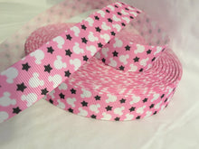 Load image into Gallery viewer, Ribbon by the Yard - Mickey Heads - Pink
